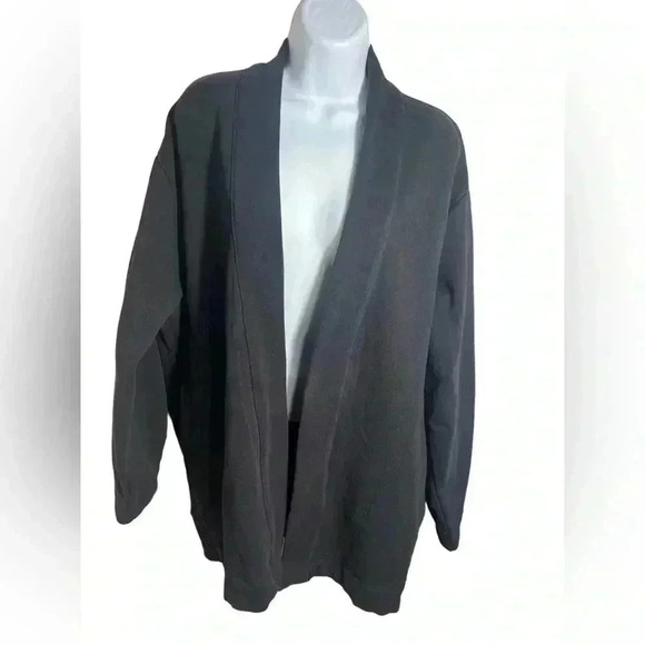 NWOT Athleta open front tie waist cozy Cardigan with pockets Black size S/M - Picture 1 of 5